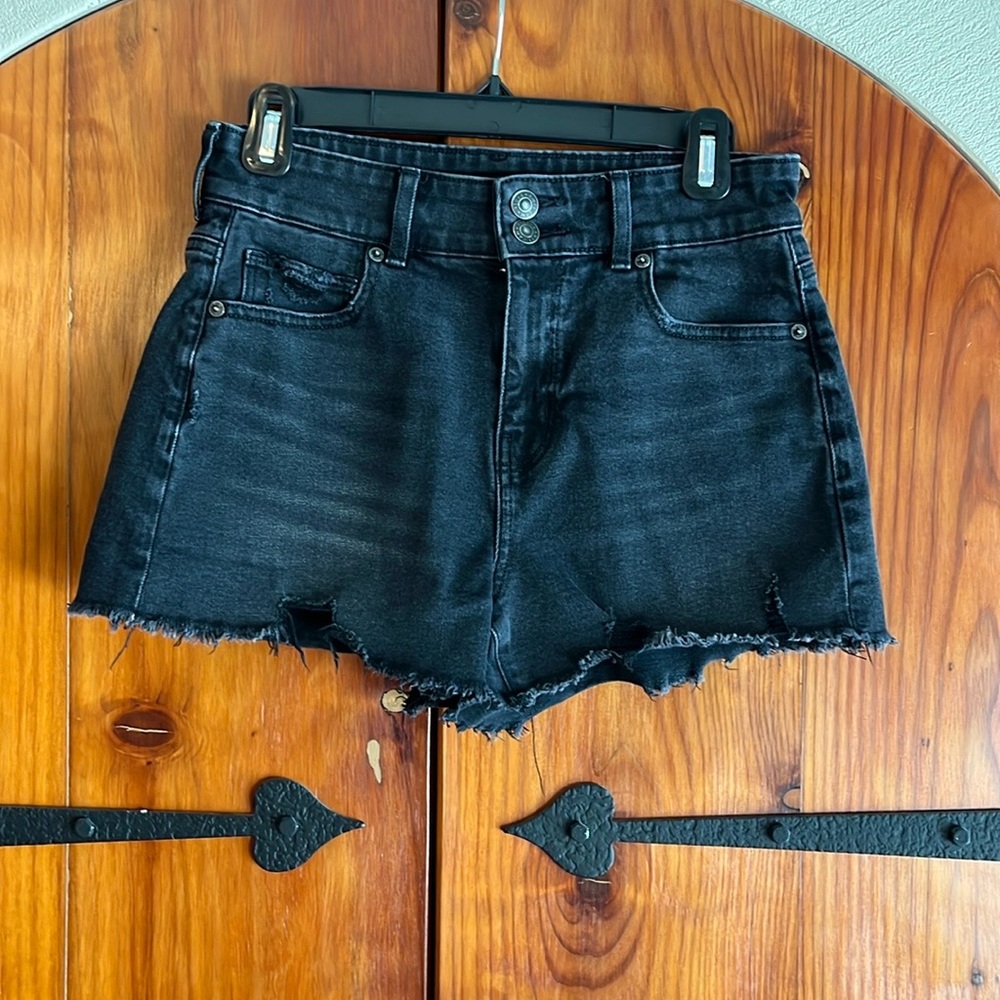 American Eagle Outfitters Black Jean Shorts 4